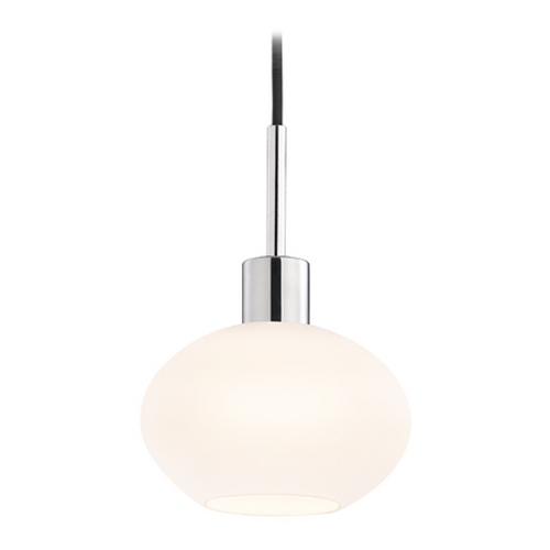 Modern Mini Pendant with White Glass by Sonneman Lighting