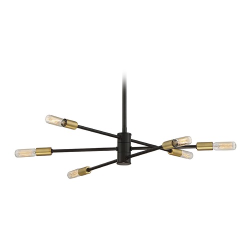 Lyrique 21.75-Inch Chandelier in Bronze & Brass by Savoy House