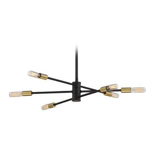 Savoy House Lyrique 21.75-Inch Chandelier in Bronze & Brass by Savoy House 1-7000-6-77