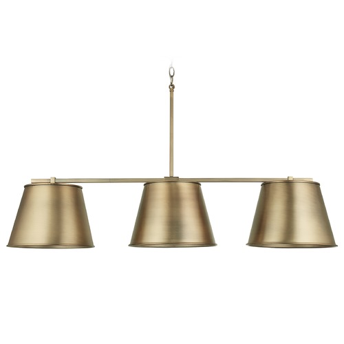Capital Lighting Welker 44-Inch Island Light in Aged Brass by Capital Lighting 837831AD