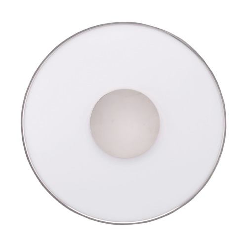 17-Inch Round Polished Nickel LED Flush Mount 31.5W 120-277V 3000K by Satco Lighting