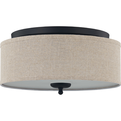 Quoizel Lighting Blanche 16-Inch Flush Mount in Matte Black by Quoizel Lighting BLA1616MBK