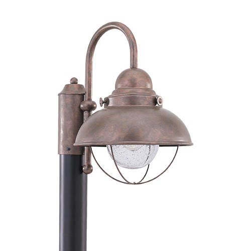 Sebring 15.75-Inch Weathered Copper LED Post Light by Generation Lighting