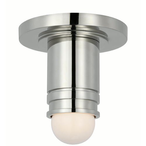 Visual Comfort Signature Collection Thomas OBrien Top Hat Mini Flush Mount in Nickel by VC Signature TOB4360PN