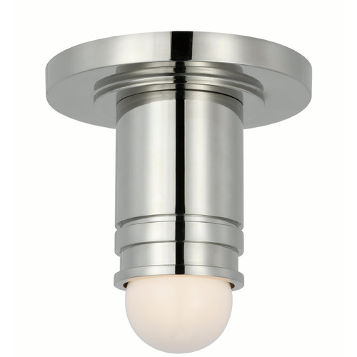 Thomas OBrien Top Hat Mini Flush Mount in Nickel by VC Signature
