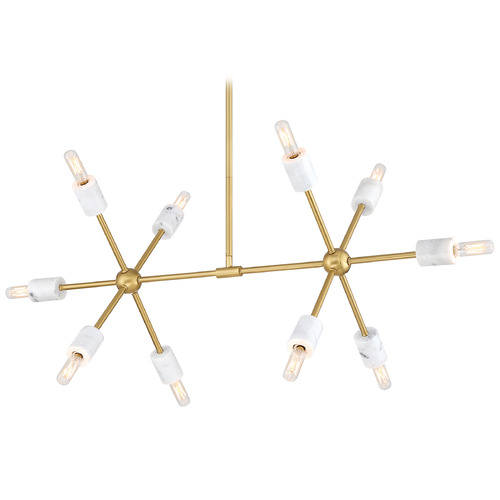 Designers Fountain Star Dust Brushed Gold Island Light