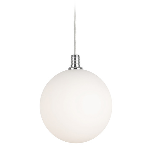 Kuzco Lighting Bolla Chrome LED Mini-Pendant Light with Globe Shade