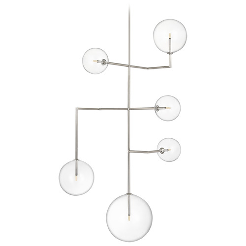 Linnea Polished Nickel Clear Glass Entry Light