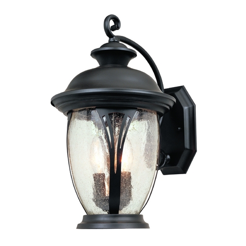 Seeded Glass Outdoor Wall Light Bronze Designers Fountain Lighting