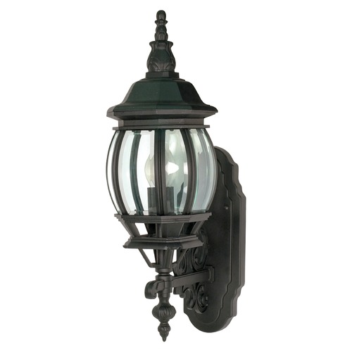Central Park Textured Black Outdoor Wall Light by Nuvo Lighting