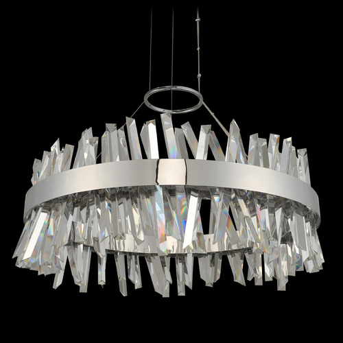 Allegri Crystal Glacier Chrome LED Pendant Light