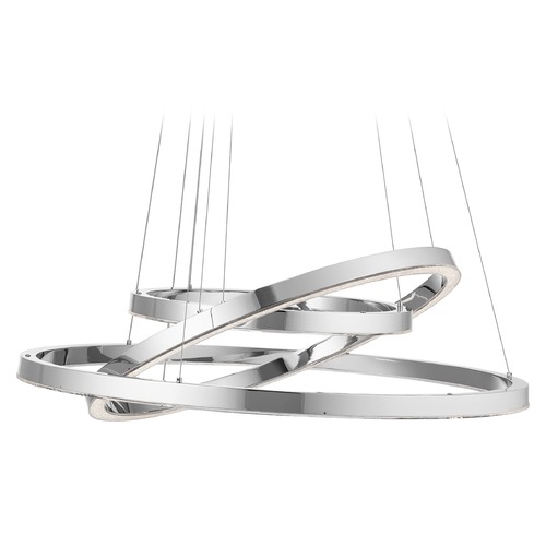 Opus 31.50-Inch Chrome LED Pendant by Elan Lighting