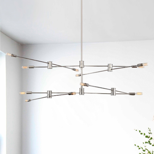 Lyrique 54.25-Inch Chandelier in Polished Nickel by Savoy House