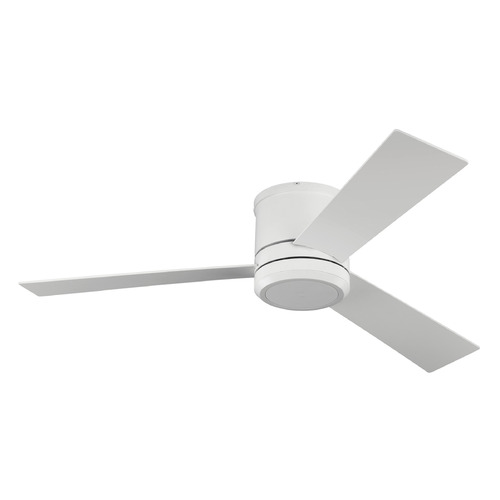 Clarity 56-Inch LED Fan in Matte White by Generation Lighting