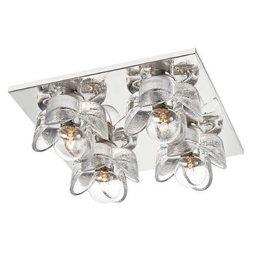 Mitzi by Hudson Valley Shea Polished Nickel Flush Mount by Mitzi by Hudson Valley H410504-PN