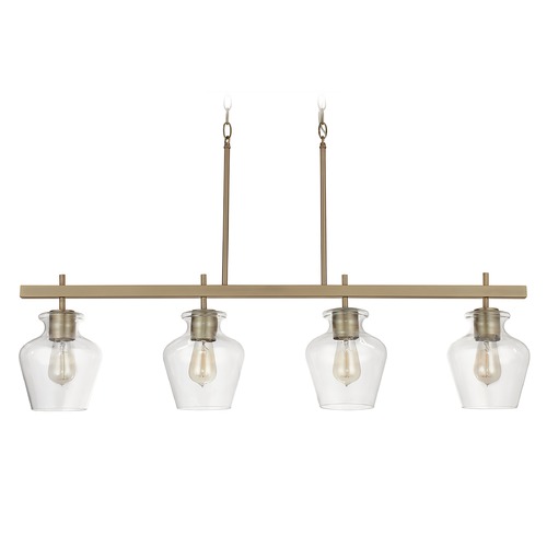 Capital Lighting Danes 42-Inch Linear Pendant in Aged Brass by Capital Lighting 838141AD-489