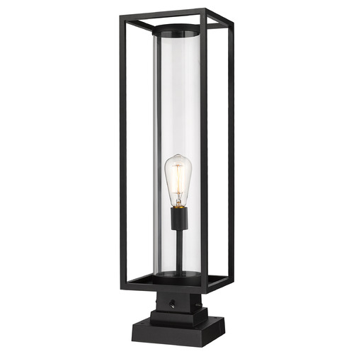 Z-Lite Dunbroch Black Post Light by Z-Lite 584PHBS-SQPM-BK