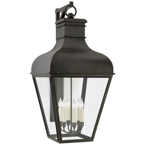 Visual Comfort Signature Collection Chapman & Myers Fremont Wall Lantern in French Rust by Visual Comfort Signature CHO2163FRCG