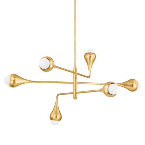 Mitzi by Hudson Valley Luciel 35-Inch Chandelier in Gold Leaf by Mitzi by Hudson Valley H850806-VGL