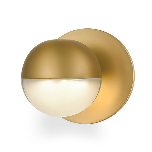 Kuzco Lighting Pluto Brushed Gold LED Sconce