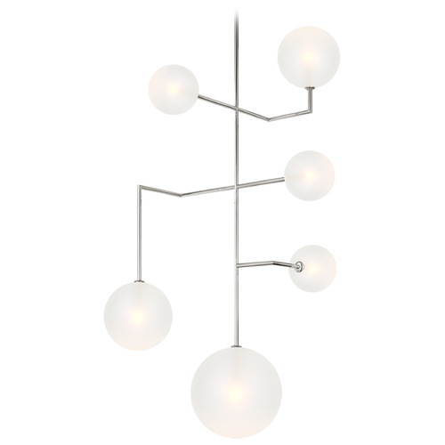 Linnea Polished Nickel Etched Glass Entry Light