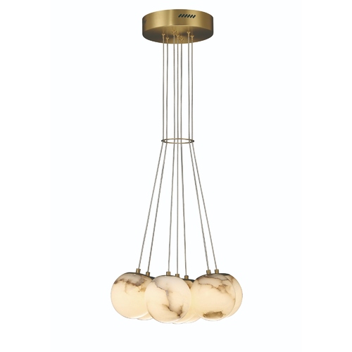Kepler LED Cluster Pendant in Gold by Eurofase