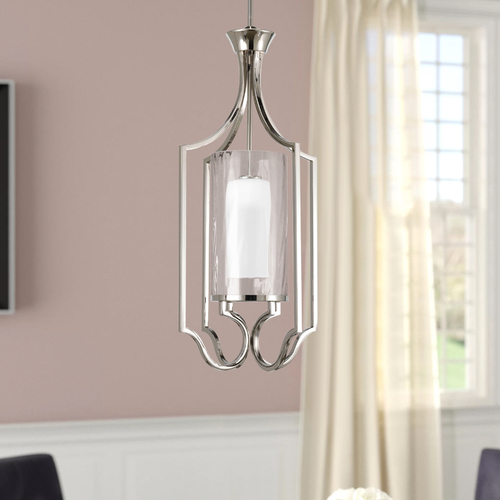 Caress Pendant in Polished Nickel by Progress Lighting