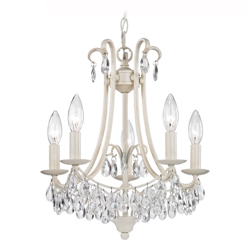 Elk Lighting Sterling Lighting 5-Light Crystal Mini Chandelier in Antique Cream 122-021