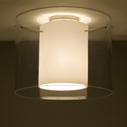 Besa Lighting Pahu Satin Nickel LED Semi-Flushmount Light