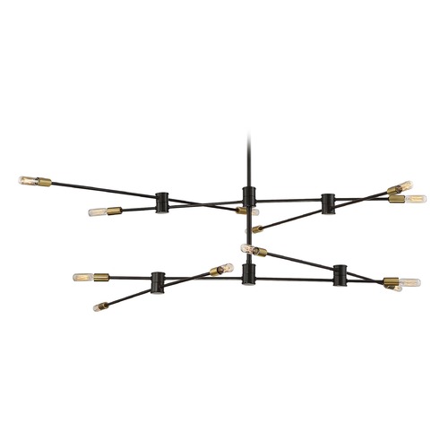 Lyrique 54.25-Inch Chandelier in Bronze & Brass by Savoy House