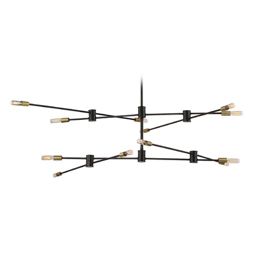 Savoy House Lyrique 54.25-Inch Chandelier in Bronze & Brass by Savoy House 1-7001-12-77