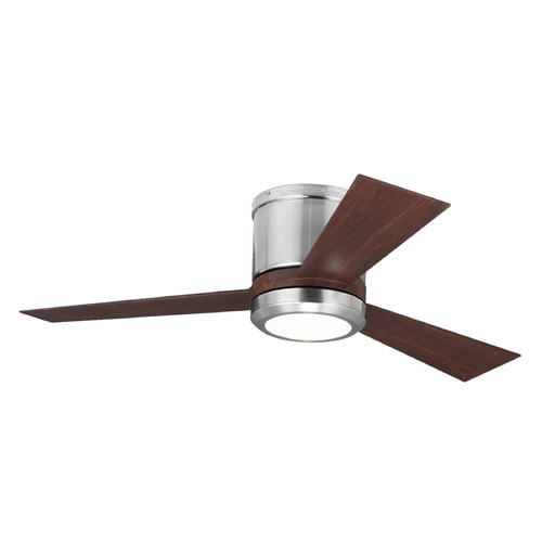 Generation Lighting Fan Collection Clarity 42-Inch LED Fan in Brushed Steel by Generation Lighting Fan Collection 3CLYR42BSD-V1
