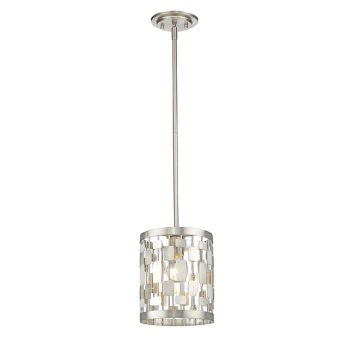 Z-Lite Almet Brushed Nickel Mini Pendant by Z-Lite 430MP-BN