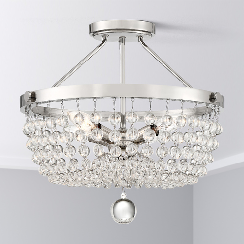Teresa Polished Nickel Semi-Flush by Quoizel Lighting