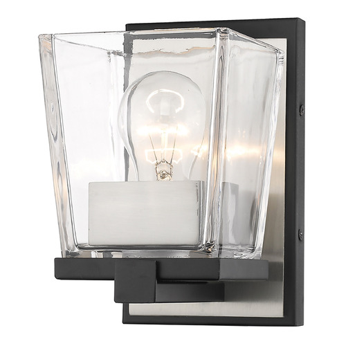 Bleeker Street Matte Black & Brushed Nickel Sconce by Z-Lite