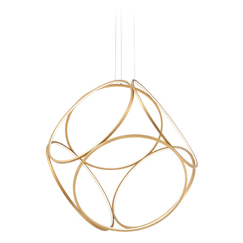 Glenview 34-Inch Round LED Pendant in Gold by Eurofase Lighting