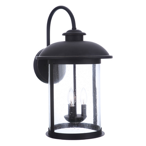 OFallon Dark Bronze Gilded Outdoor Wall Light by Craftmade LightiF