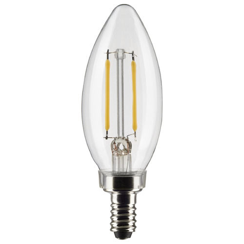Satco Lighting 3W B11 Candelabra Base Clear LED Light Bulb in 2700K by Satco Lighting S21262