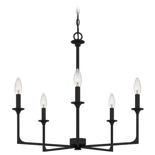 Quoizel Lighting Prescott Matte Black Chandelier Quoizel Lighting PRC5026MBK