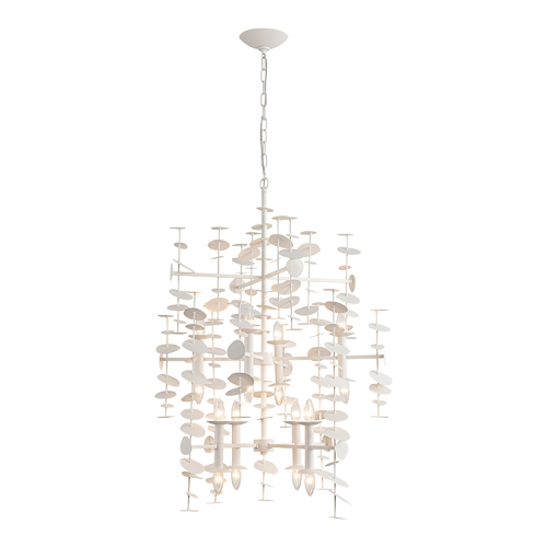 Yukari Large Chandelier in Matte White by Alora Lighting