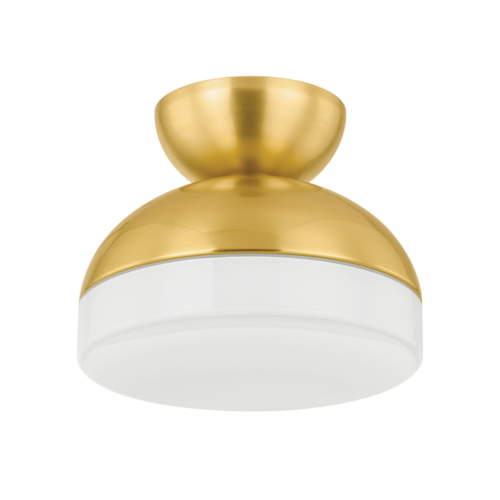 Rue 11-Inch Flush Mount in Aged Brass by Mitzi by Hudson Valley