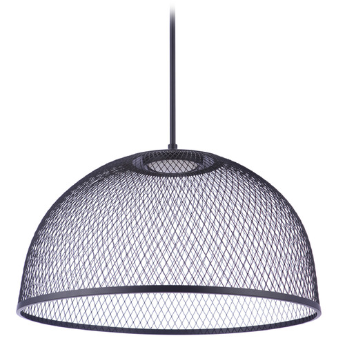 Craftmade Lighting Sculptural Statement Flat Black LED Pendant Light with Bowl / Dome Shade