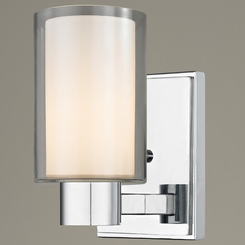 Design Classics Lighting Frosted Glass Sconce Chrome 2101-26 GL1061 GL1040C