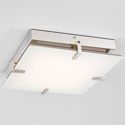 Hooked LED Flush Mount in Polished Nickel by George Kovacs