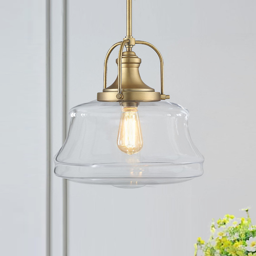 Garvey Warm Brass Pendant by Savoy House