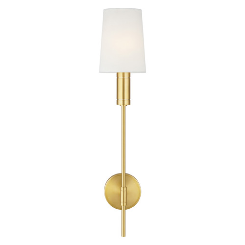 Thomas O'Brien 26 7/8-inch Tall Beckham Modern Burnished Brass Sconce
