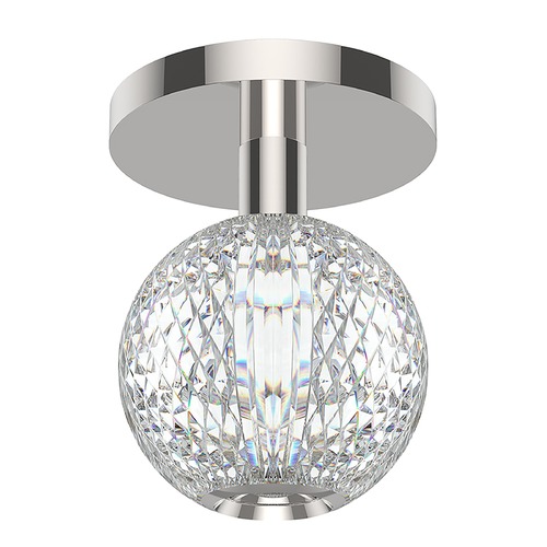 Marni Polished Nickel LED Semi-Flush Mount by Alora Lighting