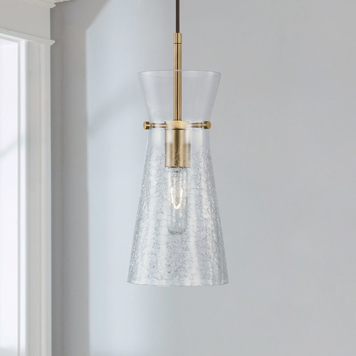 HomePlace by Capital Lighting Mila 6-Inch Mini Pendant in Aged Brass by HomePlace 342411AD