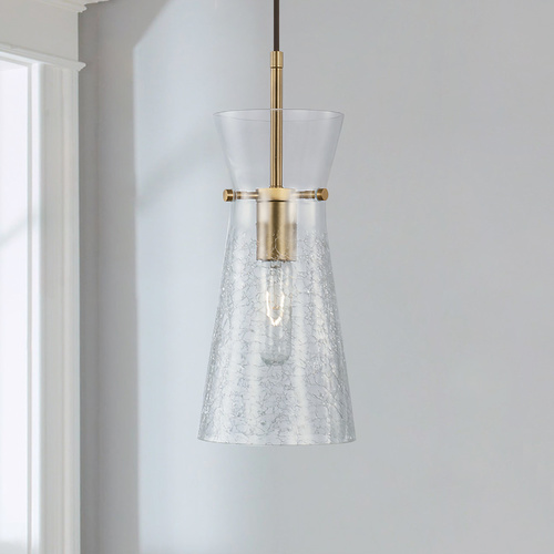 Mila 6-Inch Mini Pendant in Aged Brass by HomePlace