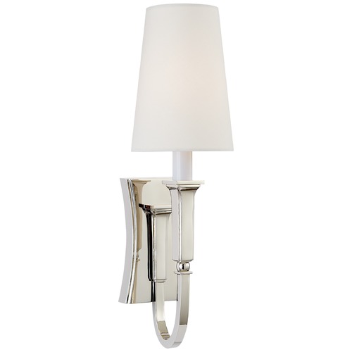 Visual Comfort Signature Collection Thomas OBrien Delphia Single Sconce in Nickel by Visual Comfort Signature TOB2272PNL